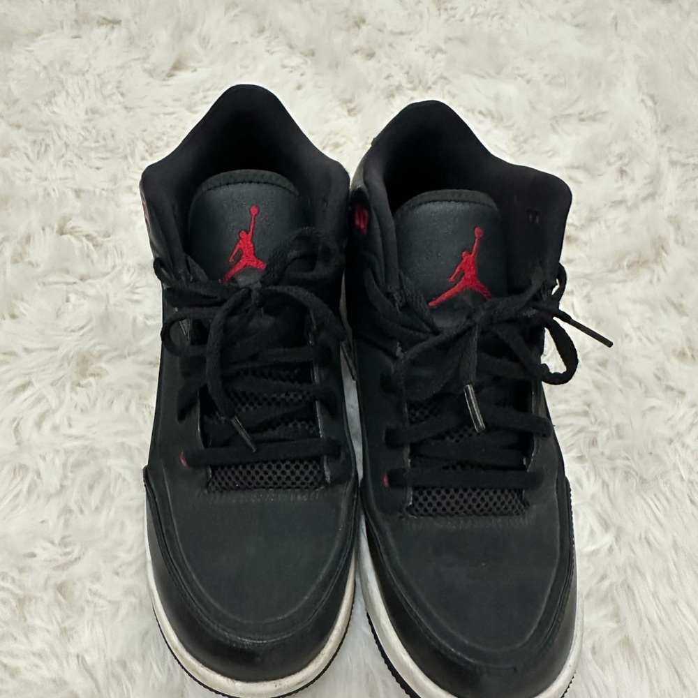 Jordan Black and Red Women's 8.5 or Youth 7 Sneakers - Picture 2 of 3